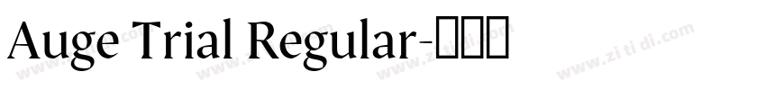 Auge Trial Regular字体转换